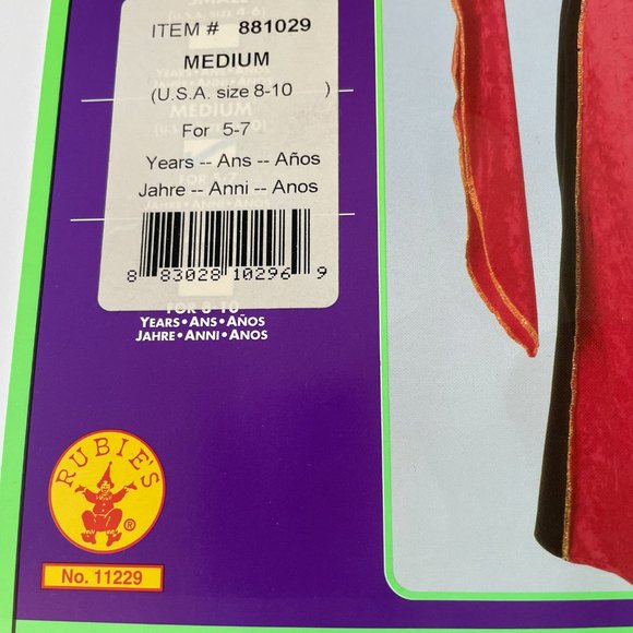 Rubies Gothic Vampiress Dress and Collar Girls Medium Size 8-10 for 5-7 Year Old - Picture 5 of 10